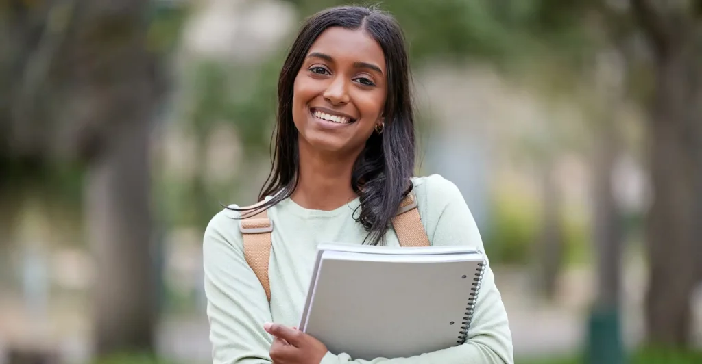 female student smiling