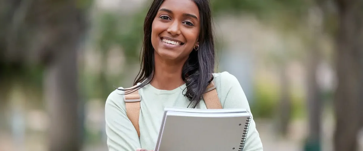 female student smiling