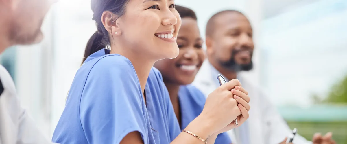 Happy healthcare worker